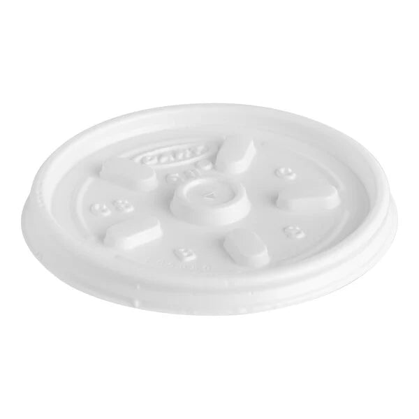 Dart 6JL White Vented Lid - 1,000/Case