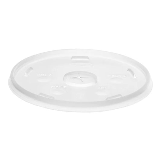 Dart 32SL1 - 32oz Flat Lid with Straw Slot [1,000/Case]