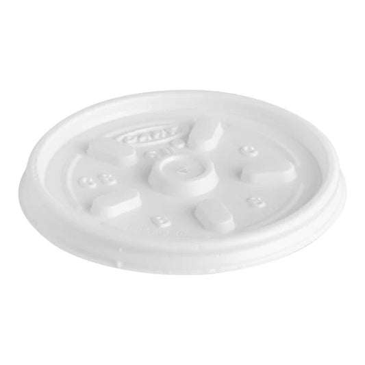 Dart 6JL White Vented Lid - 1,000/Case