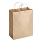 12" X 7" X 12" Paper Shopping Bag with Handle, Brown [250 Pack]