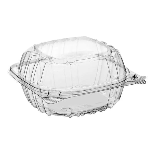 Dart C57PST1 PET Hinged Lid Container, Clear [500/Case]