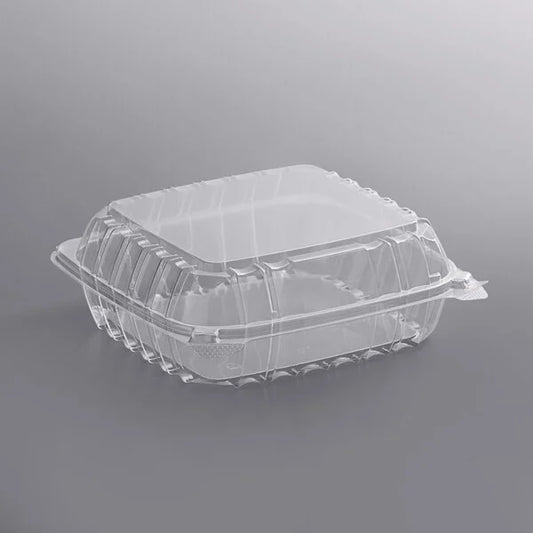 Dart C90PST1 - 8 1/4" x 8 1/4" x 3"Clear Hinged Container [250/Case]
