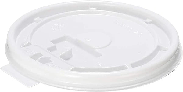 Flat Lids for 8 oz Hot Cup, White  [1000/Case]