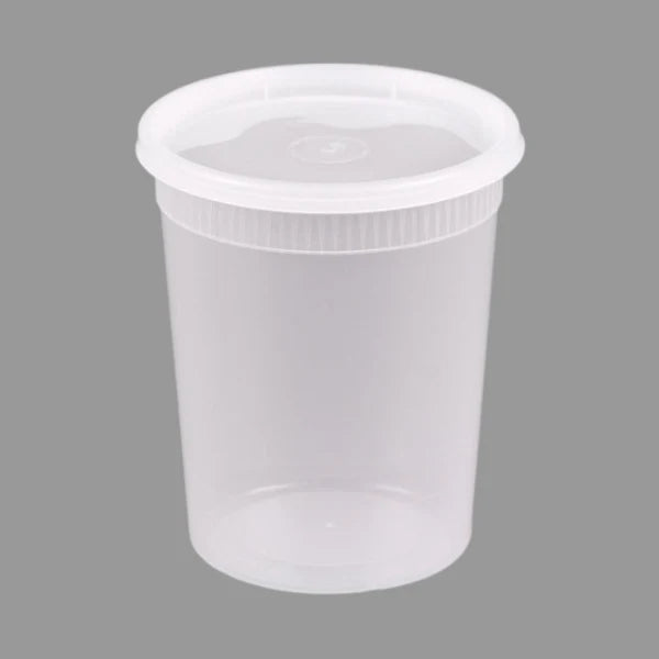 SD 32 oz Microwavable Deli Containers with Lids [240/Case]