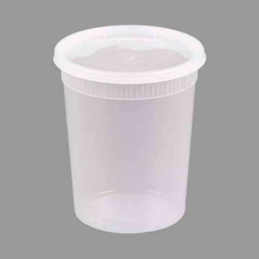 SD 32 oz Microwavable Deli Containers with Lids [240/Case]