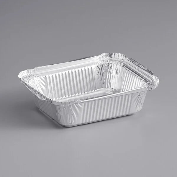 1 LB Oblong Aluminum Take Out Containers [500/Case]