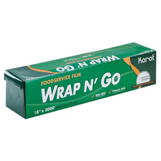 Karat 18" x 2000' WRAP N’ GO Foodservice Film with Serrated Cutter