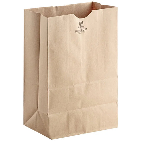 1/6 Heavy Duty Grocery Bag, Brown [250 Pack]