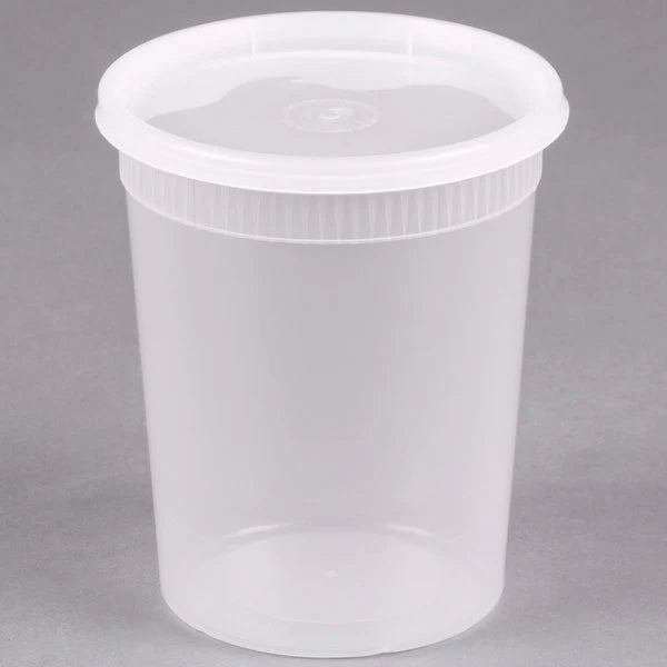 AB- 32 oz Microwavable Deli Containers with Lids [240/Case]