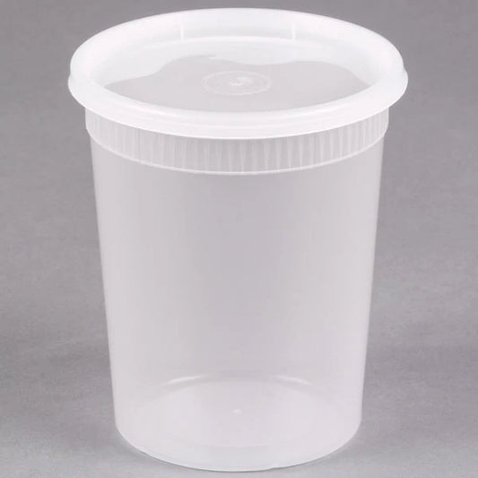 AB- 32 oz Microwavable Deli Containers with Lids [240/Case]