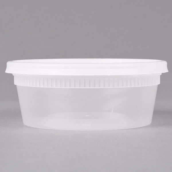 AB- 8 oz Microwavable Deli Containers with Lids [240/Case]