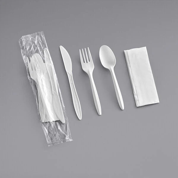 Heavy Weight 4 PCS Meal Kit, White [250/CS]