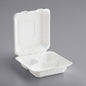 9x9 3 Compartment Biodegradable Clamshells [200 pack] - 9"x9" 3CP /200
