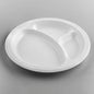 Karat 9" 3 Compartment Microwaveable Mineral-Filled PP Plates, White [500]