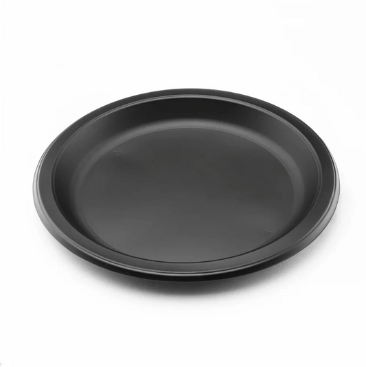 Karat 9" Microwaveable Mineral-Filled PP Plates, Black [500]