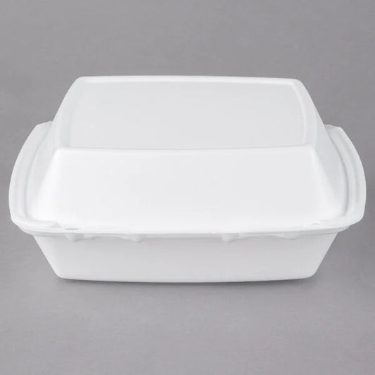 Dart 85HT3R 8" x 8" x 3" White Foam 3CP Container [200/Case]