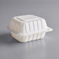 6" X 6" Mineral-Filled Microwaveable PP Plastic Hinged Container, White [250 Pack]