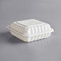 8" X 8" Mineral-Filled PP Plastic Hinged Container, White [150 Pack]