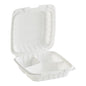 9" X 9"- 3 CP Mineral-Filled Plastic Hinged Container [150 Pack]