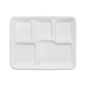Karat 5 Compartment Biodegradable School Meal Tray [400/Case]