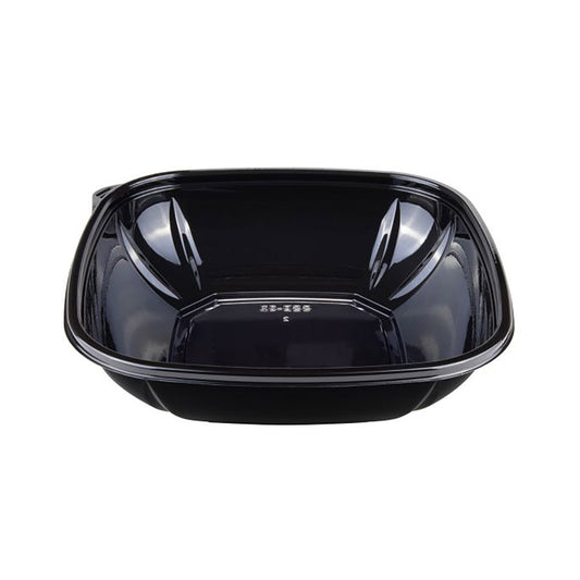 Karat 48 oz PET Square Bowl, Black 300/Case
